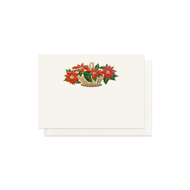 Dárková kartička Vánoční hvězda v košíku, obálka
