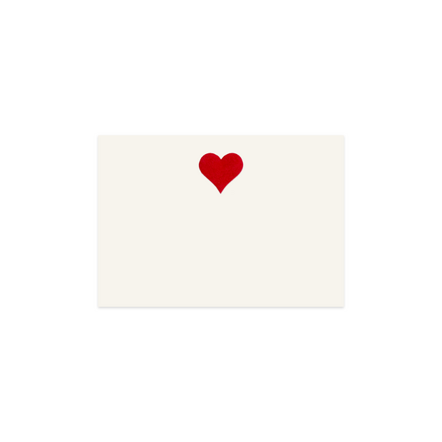 Červené srdce, stolová karta 10 ks