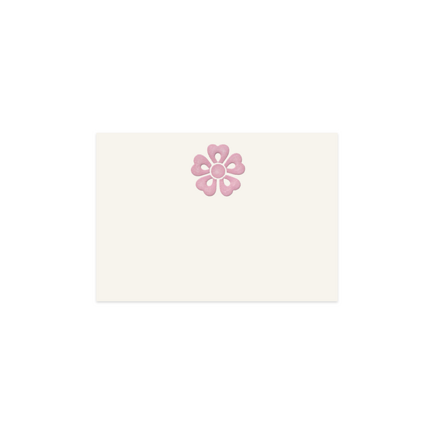 Růžová kytička, stolová karta 10 ks